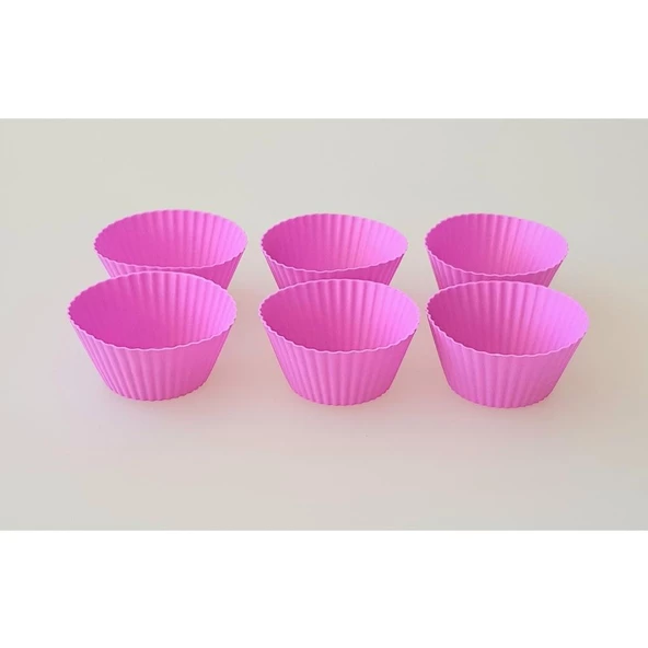 Hometarz 6 lı Silikon Kek Kalıbı Yuvarlak Pratik - 4