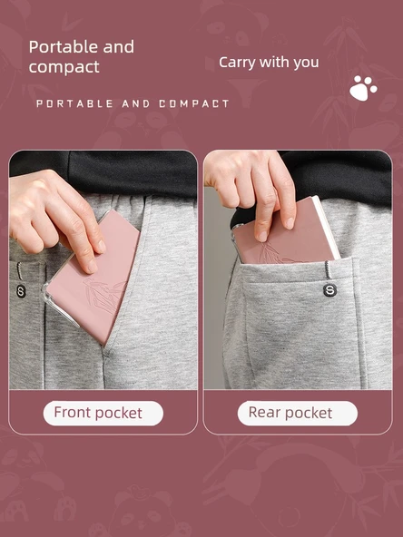 Sevimli Trompet Izgara Panda A6 Not Defteri PU Kapağı - 3 Kitap Izgara - Pembe + Yeşil + Mor - Resim 4