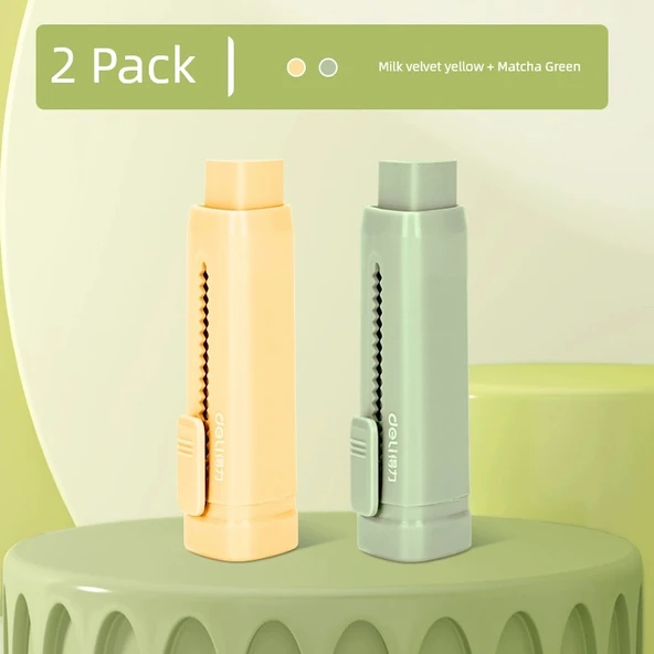 Silgi - 2'li Paket Matcha Yeşil + Süt Kadife Sarı