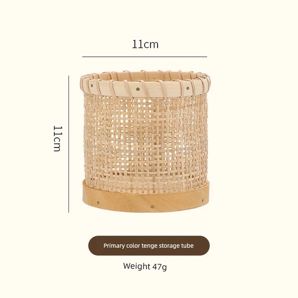 Rattan Depolama Sepeti - Orijinal Renk Rattan