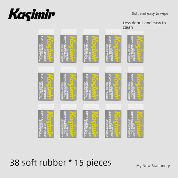 Silgi - 38° Yazım Yumuşak Kauçuk - 15 Parça