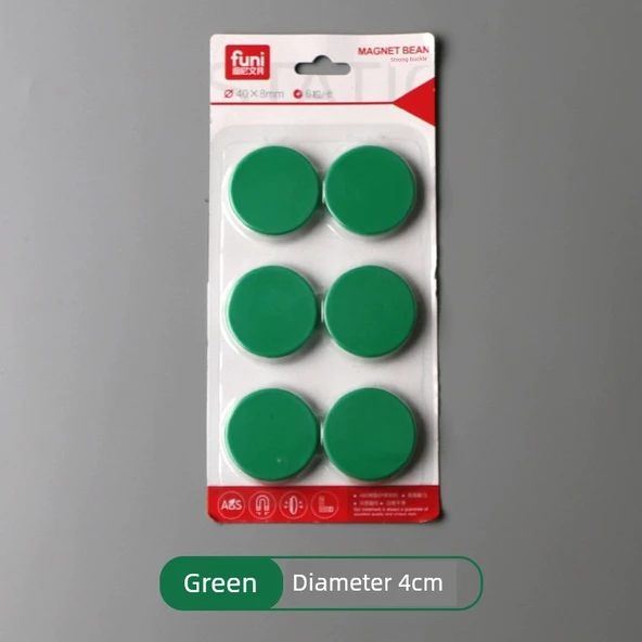 Manyetik Düğmeler - Yeşil - 4cm - 6 Adet