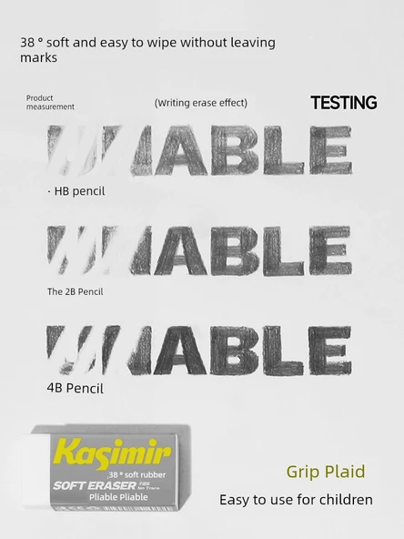 Silgi - 38° Yazım Yumuşak Kauçuk - 10 Parça - 4