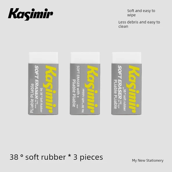Silgi - 38° Yazım Yumuşak Kauçuk - 3 Parça