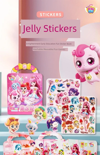 Çocuklar için Yeniden Kullanılabilir Jel Çıkartmalar - Deniz Altı Sütunu Jel Yapıştırıcı (Okyanus Keşfi) - Resim 7