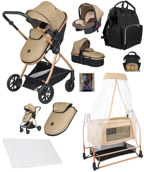 Baby Home 8 In 1 Full Set 1010 Qool Travel Sistem Bebek Arabası 505 Anne Yanı Sepet Beşik - 4