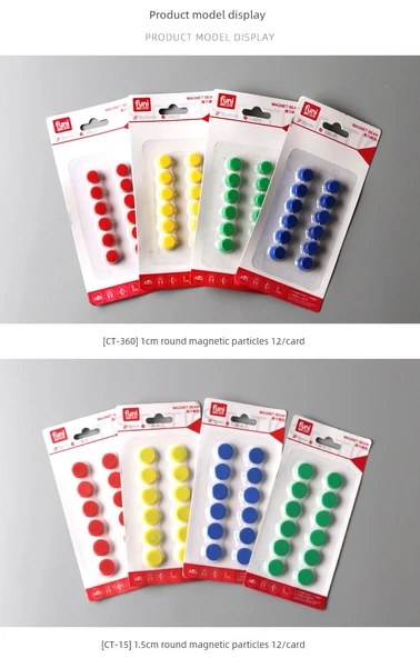 Manyetik Düğmeler - Yeşil - 1.5cm - 12 Adet - 8