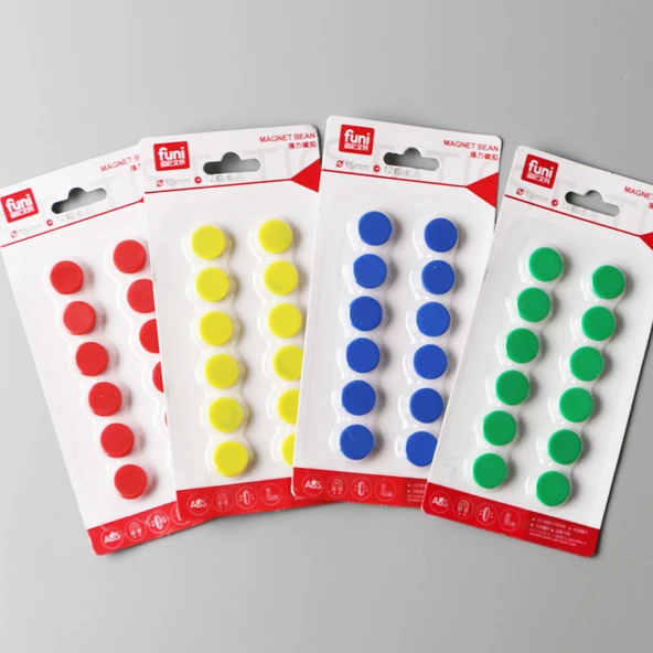 Manyetik Düğmeler - Sarı - 3.5cm - 8 Adet - 6
