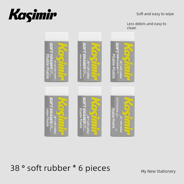 Silgi - 38° Yazım Yumuşak Kauçuk - 6 Parça