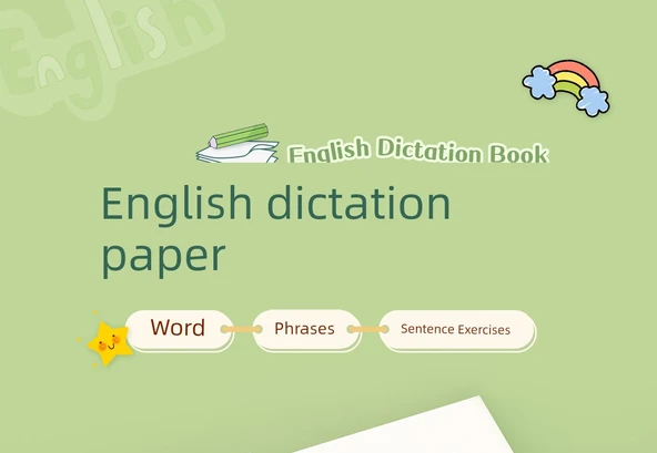 İngilizce Dikte Kağıdı 2/40 + A4 İki Katmanlı İngilizce Saklama Çantası - Resim 7