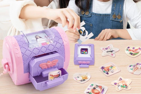 3D Çocuk Sticker Yapma Makinesi - Büyülü Kitap DIY Sticker 128 Parça - 10
