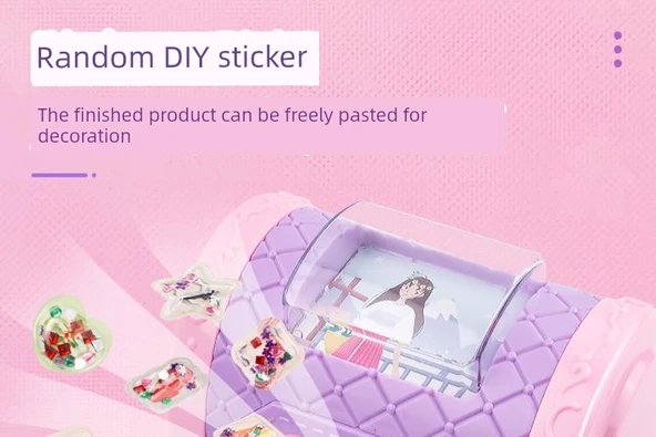 3D Çocuk Sticker Yapma Makinesi - Hazine Kutusu Sticker Makinesi 72 Parça - 11