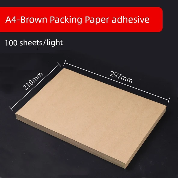 A4 Kraft Kağıt Yapışkan Etiket - Ordu Yeşili - Mat