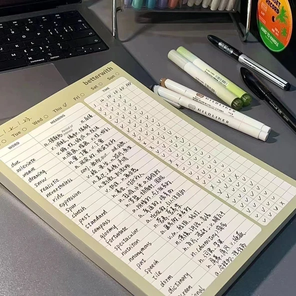 B5 Yazım Defteri - Matcha Yeşili Kelime Defteri 2 - Resim 10