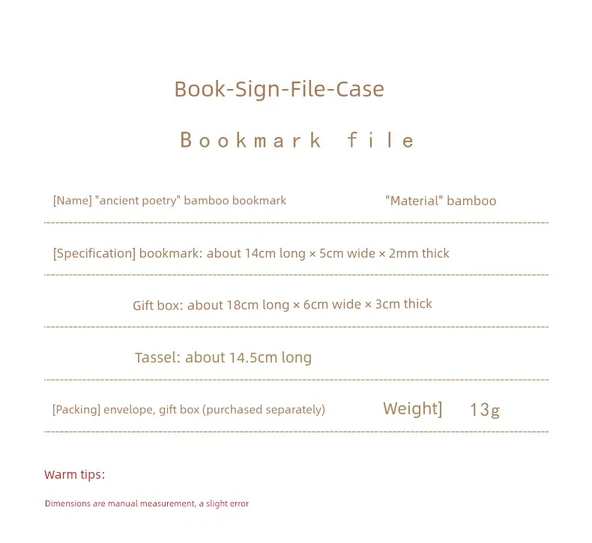 Bambu Kitap Ayracı - Jinling Şarap Dükkanı - 7