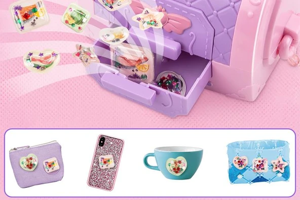 3D Çocuk Sticker Yapma Makinesi - Büyülü Kitap DIY Sticker 128 Parça - 12