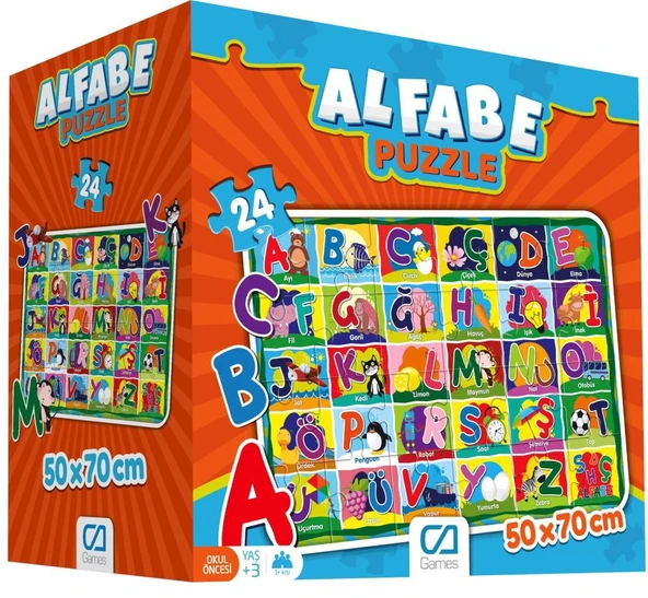 Ca Games 24 Parça Alfabe Eğitici Maxi Boy Puzzle CA.5027