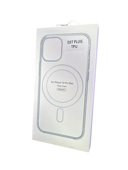 İPhone 14 Pro Max için Kılıf Kamera Korumalı Magsafe Wireless Şarj Özellikli Şeffaf Kılıf - 7