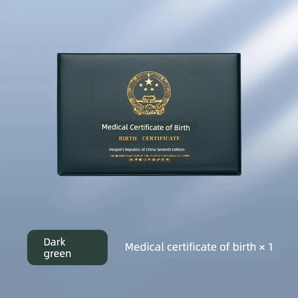 Standart Koyu Yeşil Doğum Belgesi Kılıfı