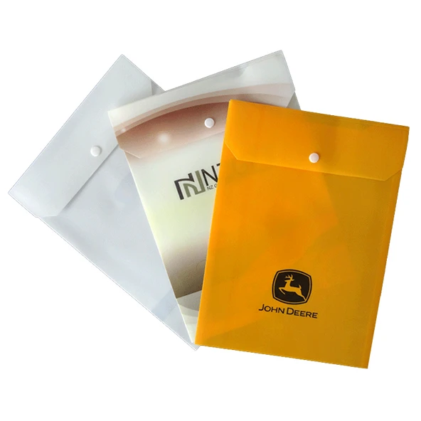 Plastik Dikey Dosya Çantası - A4 El Çantası Orta Kalın Şeffaf Düz 0.2mm (10 Paket) - 5