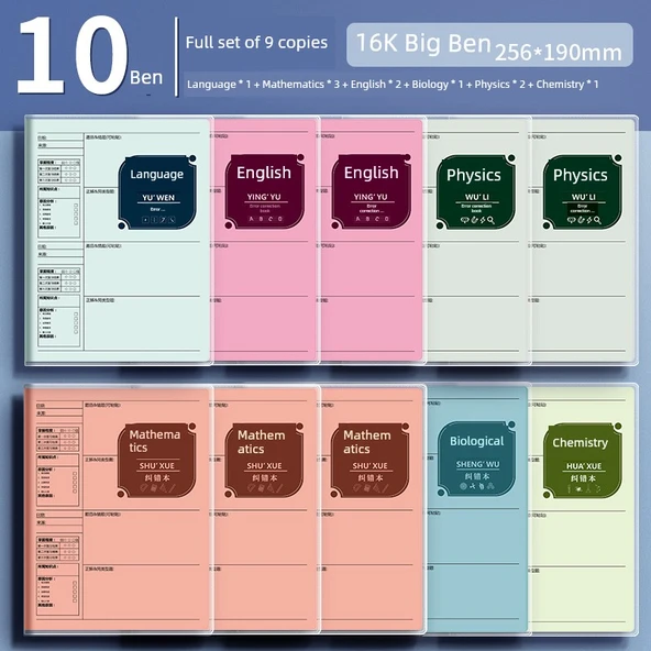 Ortaokul Öğrenci Düzeltme Defteri B5 - 10 Paket Tam Set Kapsamlı Yönetim