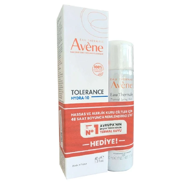 Avene Tolerance Hydra-10 Hydrating Cream 40 ML + Avene Eau Thermale Spring Water 50 ML