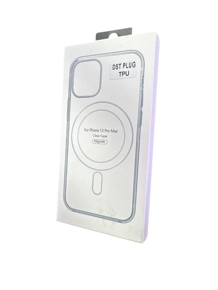 İPhone 13 Pro Max için Kılıf Kamera Korumalı Magsafe Wireless Şarj Özellikli Şeffaf Kılıf - 7