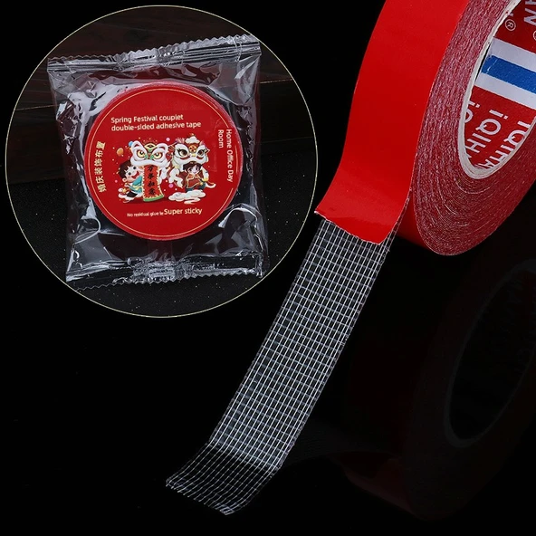 Bahar Festivali İkili Taraflı Yapışkan Bant - Aslan Dansı Kapak - 1 Rulo - 20mm - 5m