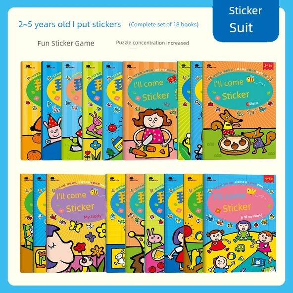 Çıkartma Kitabı - 2-5 Yaş - 18 Kopya
