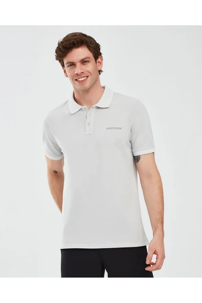 Organic Coll. M Short Sleeve Polo Shirt Erkek Gri Polo Yaka Tshirt S241165-035