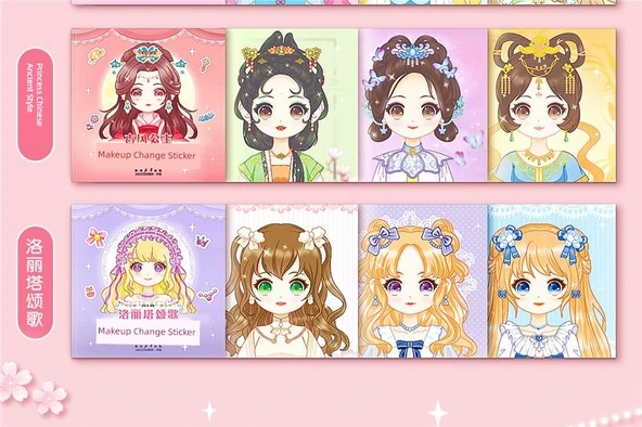 Prenses Kostüm Çıkartmaları Kitabı - Prenses Lolita - 12 Prenses + 3 Elbise - 10