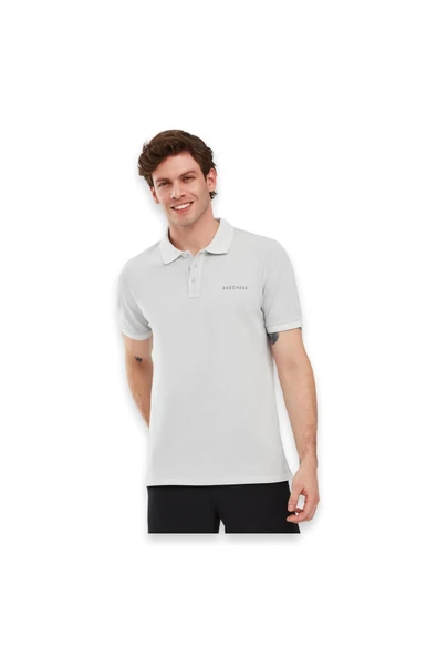 S241165 Organic Collm Sleeve Polo Gri Erkek T-Shirt