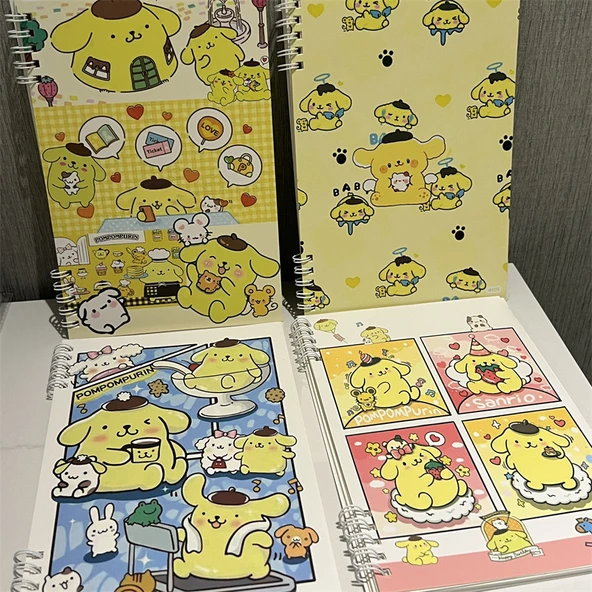 Sevimli Pom Pom Purin A5 Spiral Defter - Tek Karışık Saç
