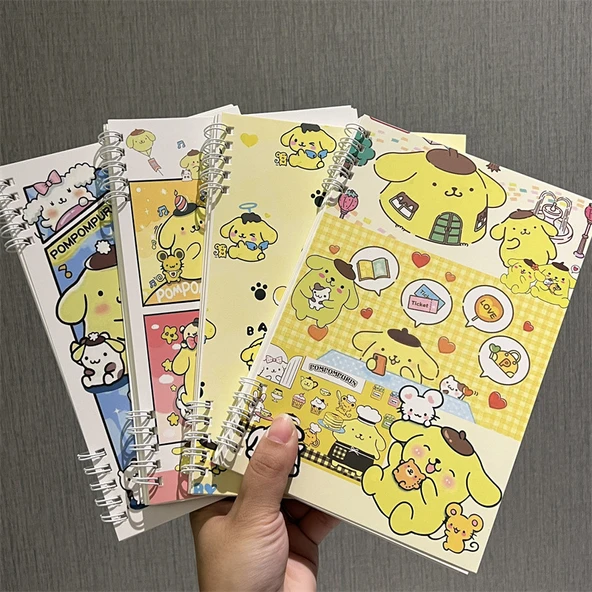 Sevimli Pom Pom Purin A5 Spiral Defter - Tek Karışık Saç - 7