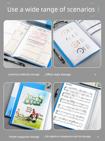 PVC Ödül Koleksiyonu Kitap Klasörü - Klasik Mavi - 60 Sayfa - 4