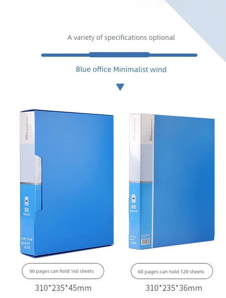 PVC Ödül Koleksiyonu Kitap Klasörü - Klasik Mavi - 60 Sayfa - 8