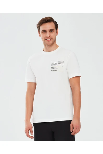 Graphic T-shirt M Short Sleeve Erkek Beyaz Tshirt S241066-102