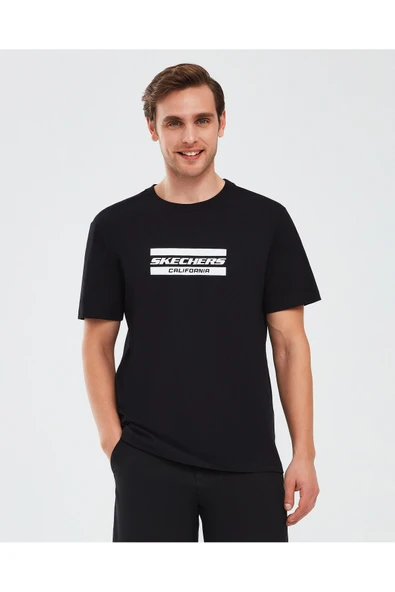 Graphic T-Shirt M Short Sleeve Erkek Siyah Tshirt S241056-001