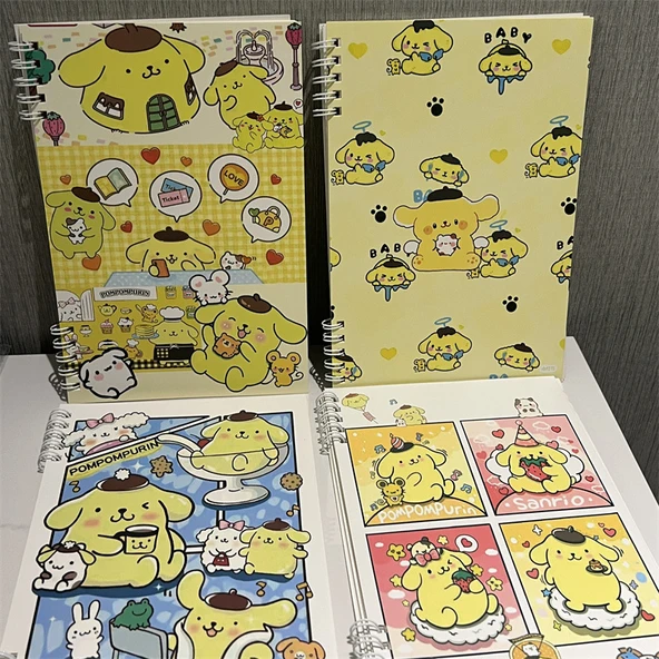 Sevimli Pom Pom Purin A5 Spiral Defter - Tek Karışık Saç - 9