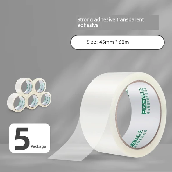 Yüksek Geçirgenlik Şeffaf Bant - 4.5cm x 60Y - 5 Rulo