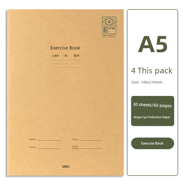 A5 Genel Defter Seti - 4 Adet - 30 Yaprak