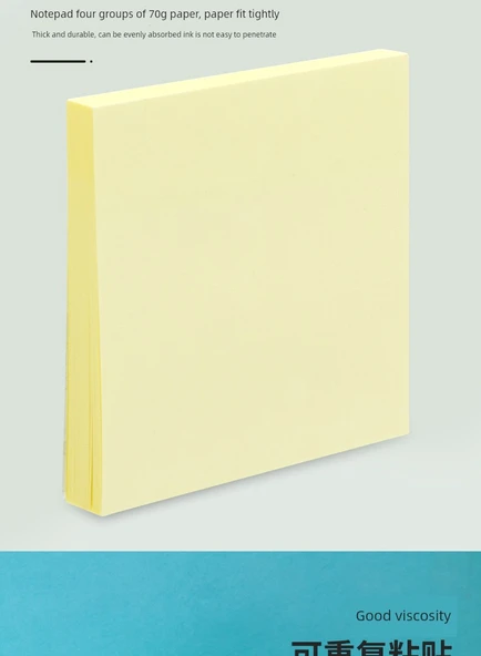 Deli Post-It Not Defteri - 76x76mm - 100 Yaprak - Kaliteli Kağıt - 10