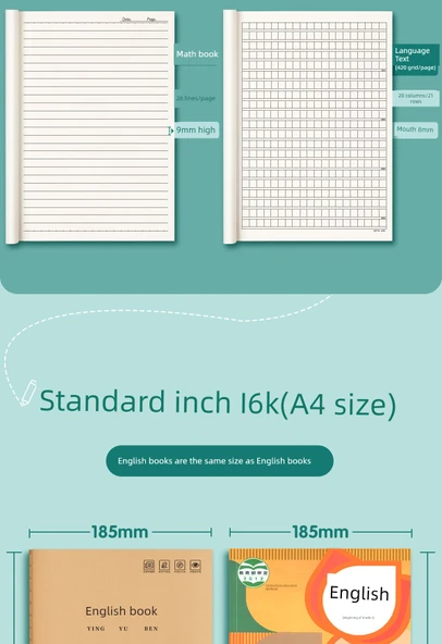 16K Matematik Alıştırma Defteri - Matematik/5 Adet (80 Sayfa Her Biri) - 10