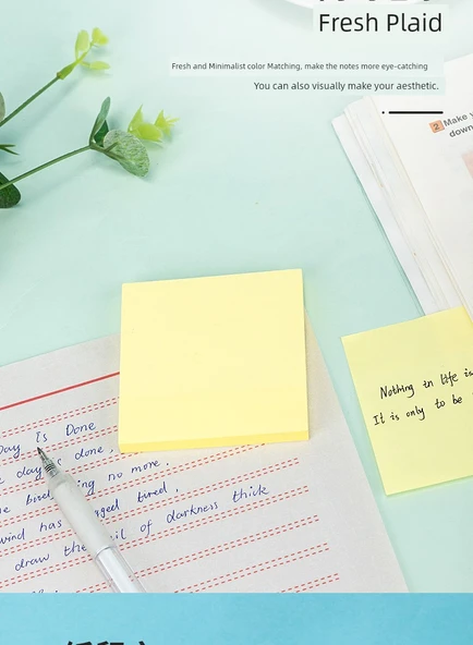 Deli Post-It Not Defteri - 76x76mm - 100 Yaprak - Kaliteli Kağıt - 12