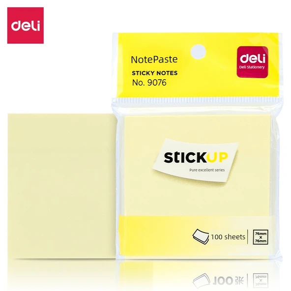 Deli Post-It Not Defteri - 76x76mm - 100 Yaprak - Kaliteli Kağıt - 2
