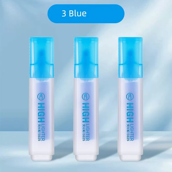 Fluoresan Kalem - 3-Adet-Taze Mavi