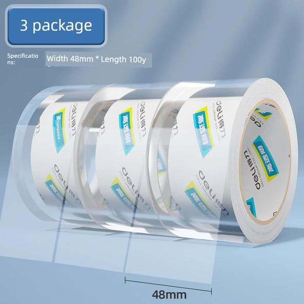 Ultra Şeffaf Paketleme Bandı - 48mm x 100y - 3 Paket
