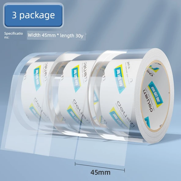 Ultra Şeffaf Paketleme Bandı - 45mm x 30y - 3 Paket