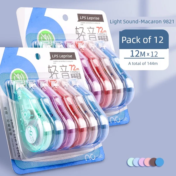 Öğrenci Düzeltme Bandı - Makaron Açık Ton - 144 m (12 m/şube)