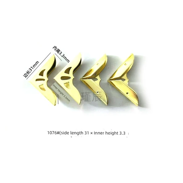 Metal Köşe Koruyucu - 3.0cm Çiçek Kesim Altın